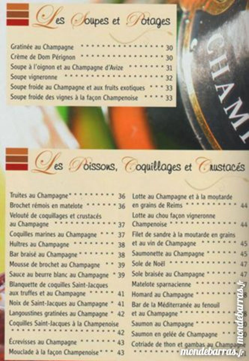 CUISINE - RECETTES AU CHAMPAGNE Livres et BD