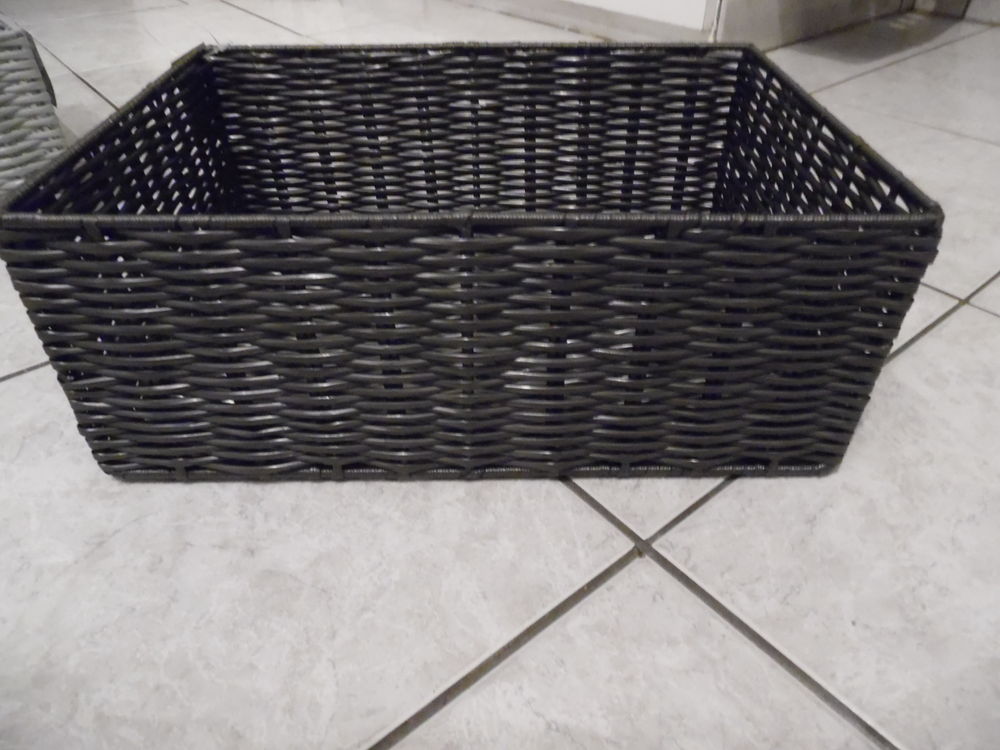 panier de rangement plastique noir, NEUF Décoration
