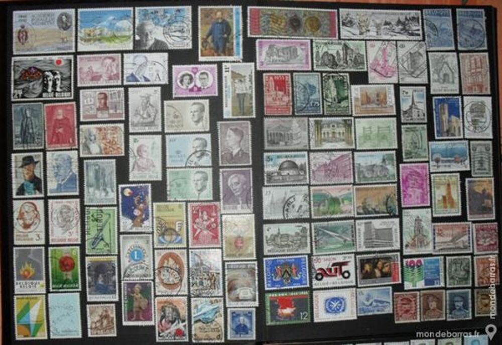 Lot de 261 timbres oblit&eacute;r&eacute;s de BELGIQUE. 