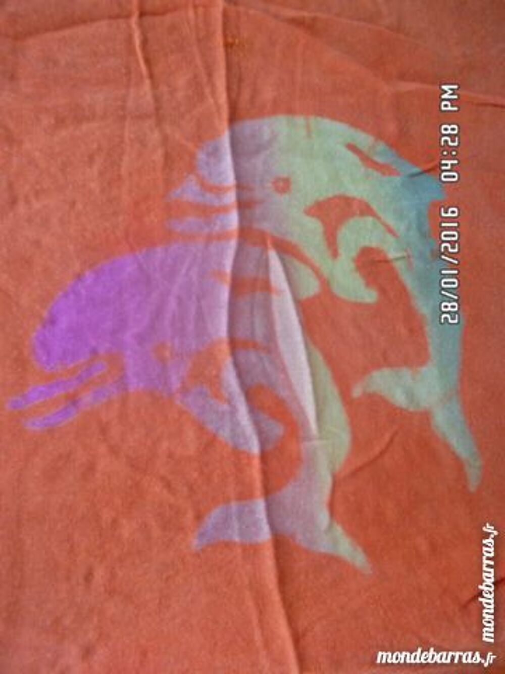 tissu orange dauphin Cuisine