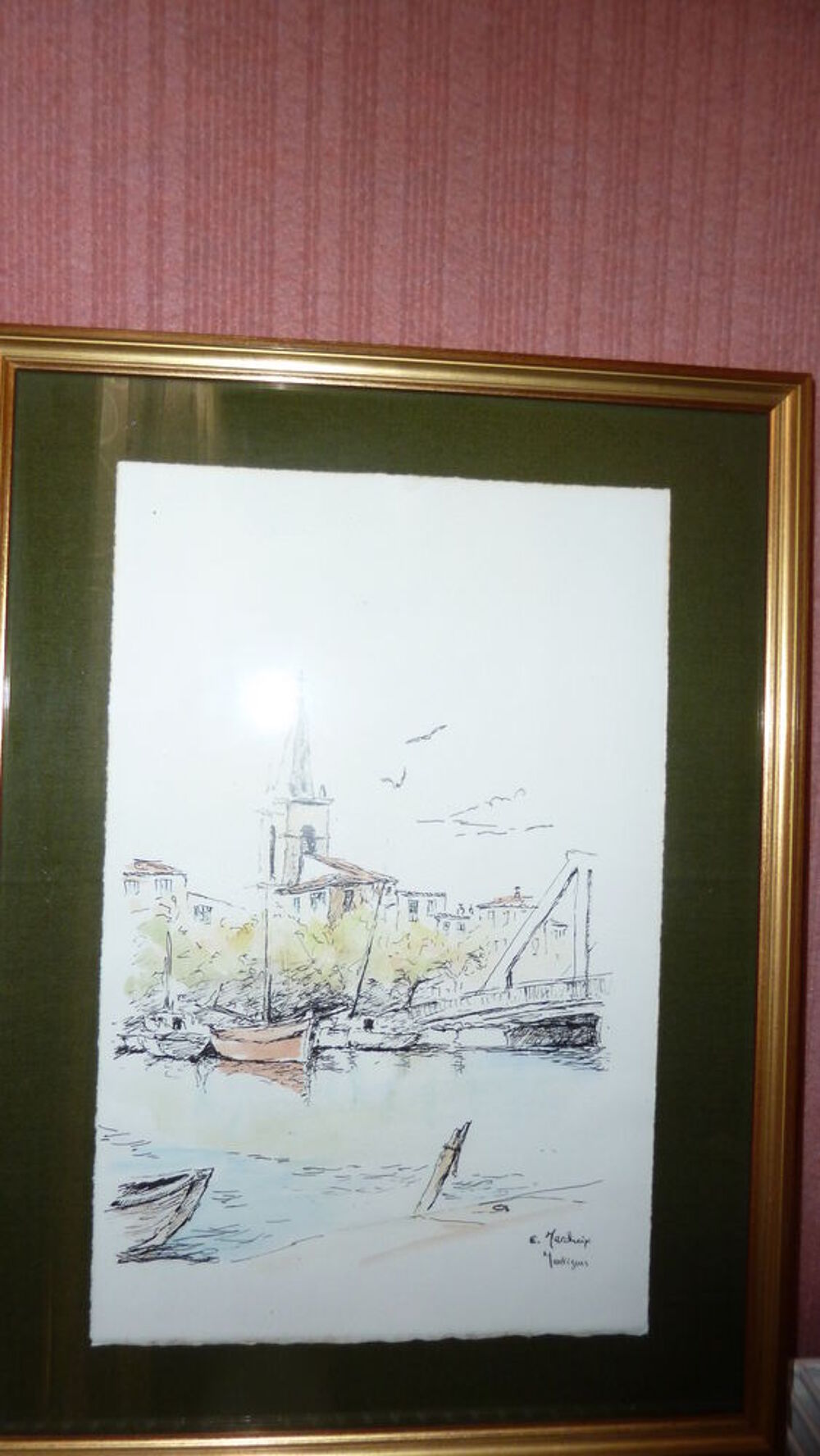 Aquarelles sign&eacute;es C. Marcheix 