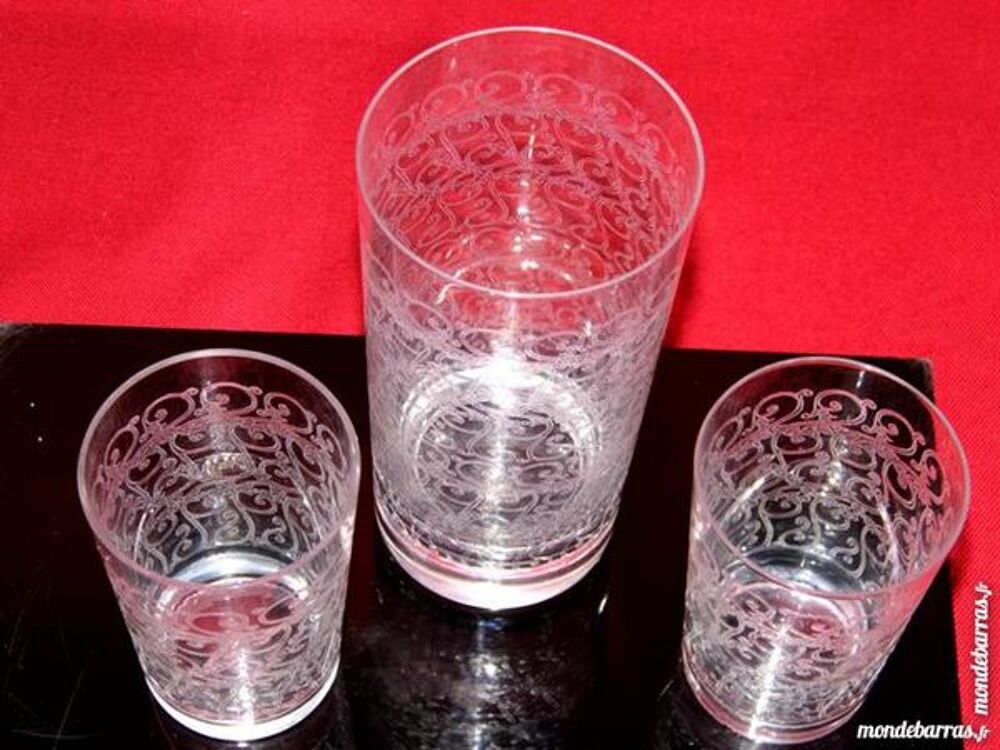 3 verres cristal BACCARAT ROHAN EMIN FRANCE Cuisine
