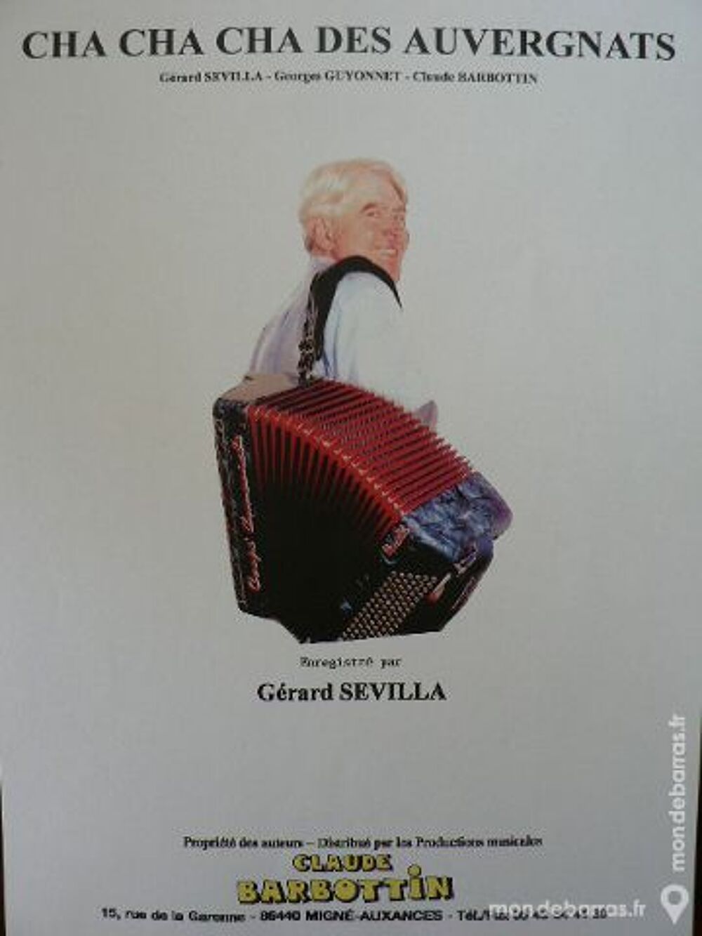 Accord&eacute;on: CHA CHA CHA DES AUVERGNATS Instruments de musique