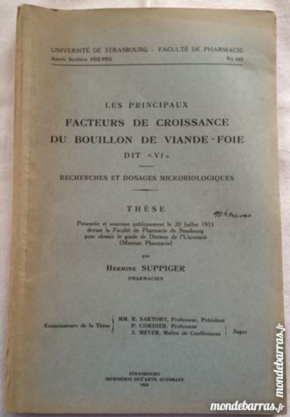 facteurs de croissance du bouillon viande - foie Livres et BD