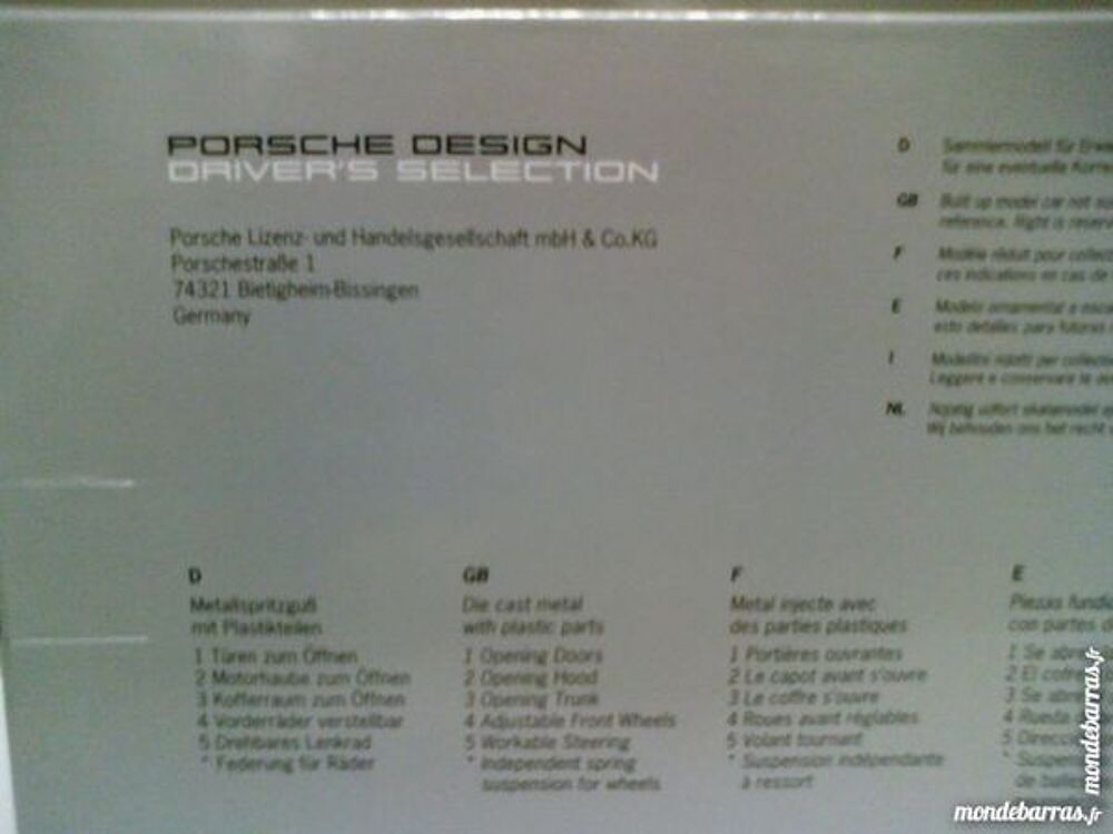 Porsche Cayenne S Gris Ag Norev 1/18 Neuf boite Jeux / jouets