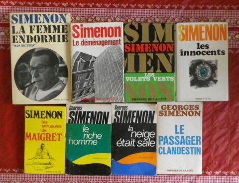 LOT DE 8 ROMANS DE Georges SIMENON 45 Attainville (95)