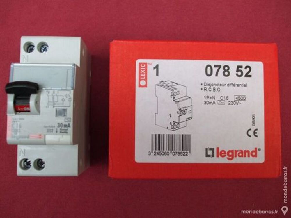 R&eacute;f 07852 DISJONCTEUR DNX LEGRAND 1P+N 16A 30mA AC Bricolage