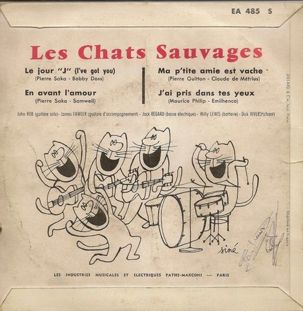 les chats sauvages ma p'tite amie est vache CD et vinyles