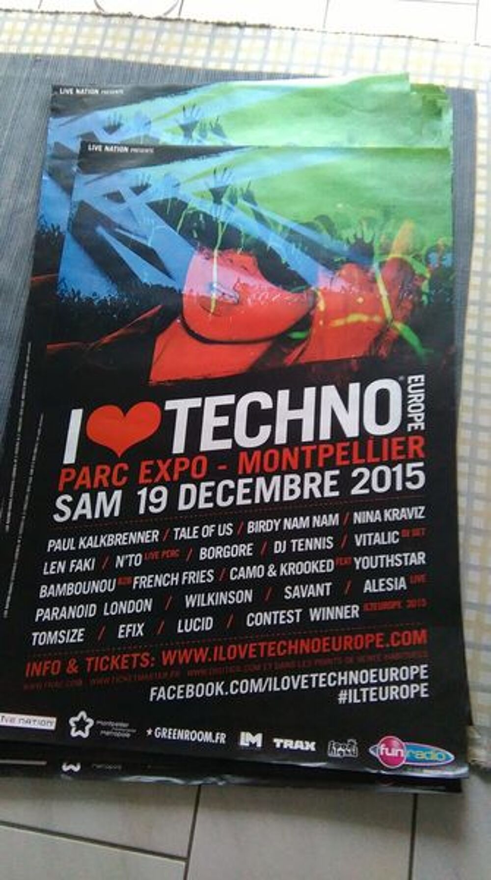 Affiches festival i love techno 2015 Montpellier Décoration