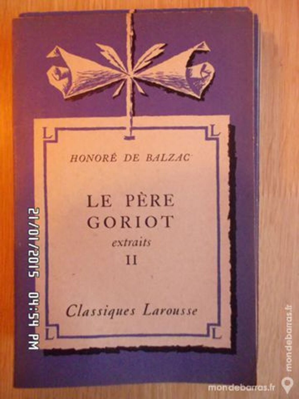 LE PERE GORIOT II Livres et BD