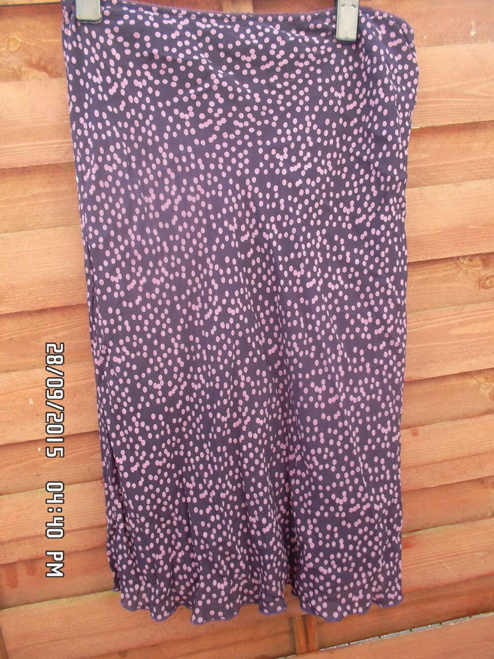 JUPE PRUNE-ROSE A POIX CAMAIEU*JUSTE 3E*KIKI60230 Vêtements