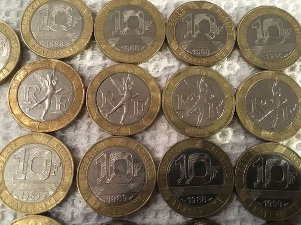 Collection de pi&egrave;ces de "10 Francs" 