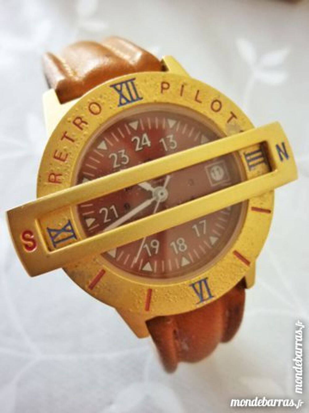 GERARD DE REAUMONT MONTRE RETRO PILOT analogique G Bijoux et montres