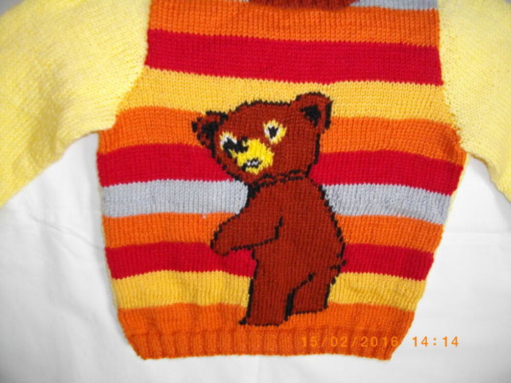 PULL ENFANT OURSON - TAILLE : 4 ANS Vêtements enfants
