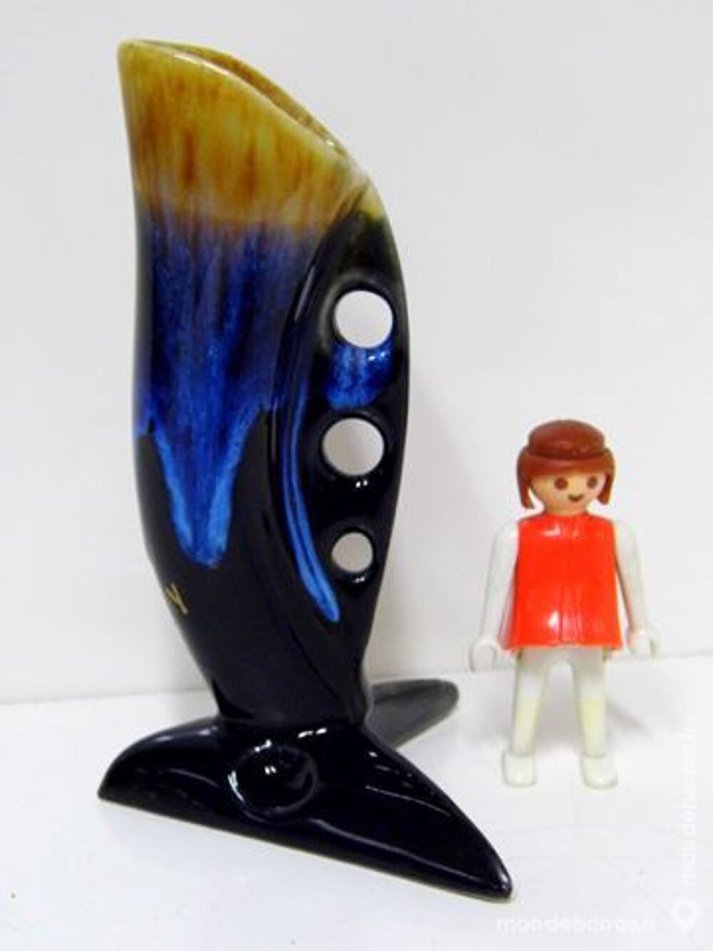 Vase ann&eacute;e 50 faience moderniste ruelland capron Décoration