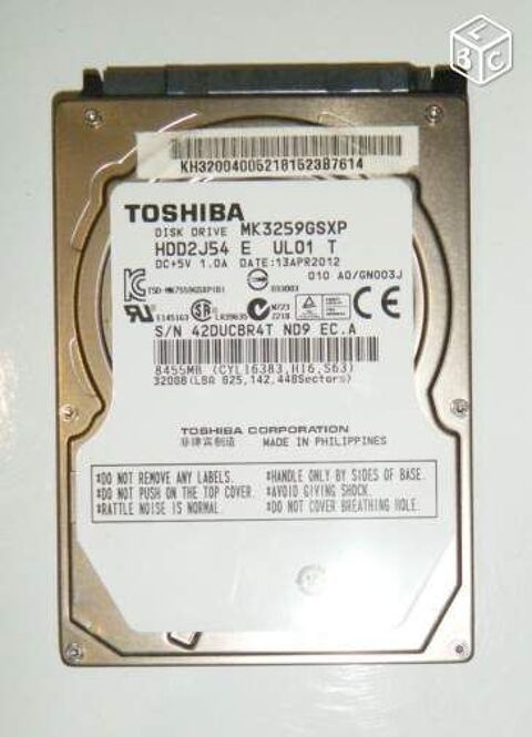 disque dur Sata Toshiba 320Gb à réparer 0 Versailles (78)