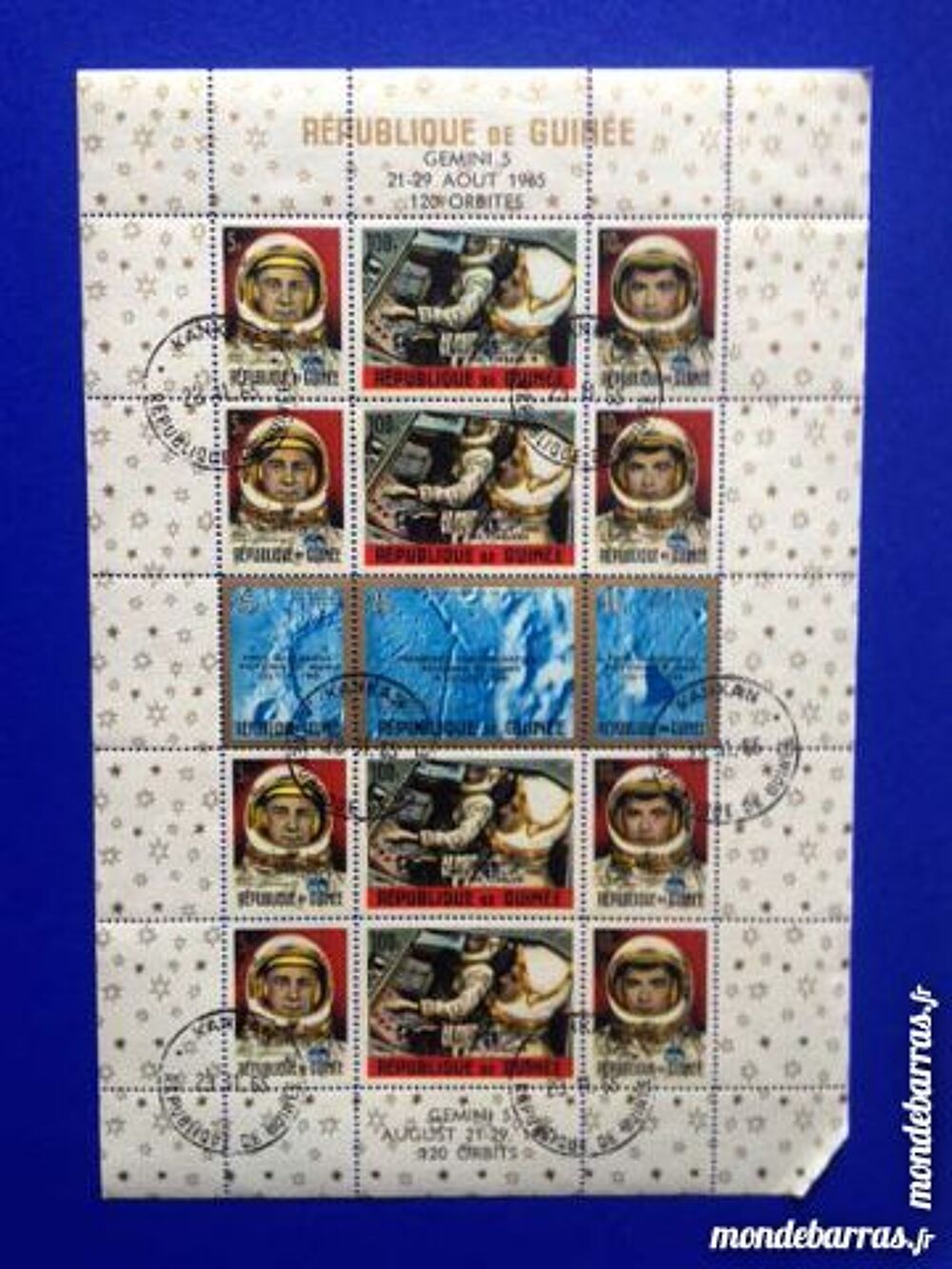 Planche timbres R&eacute;publique de Guin&eacute;e 1965 