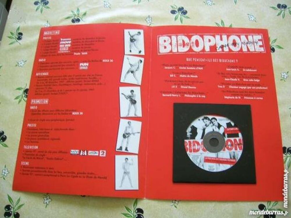 CD LES BIDOCHONS Bidophone PROMO press kit CD et vinyles