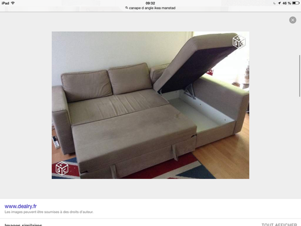 Canap&eacute; d'angle manstad ikea Meubles
