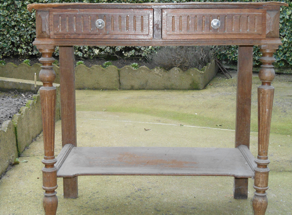 ancien meuble de salle de bain avec dessus en marbre Meubles