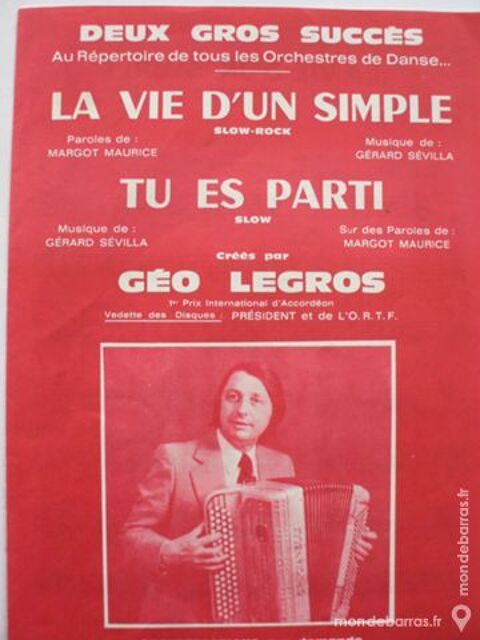 Accordon: LA VIE D'UN SIMPLE cration GEO LEGROS 1 Clermont-Ferrand (63)