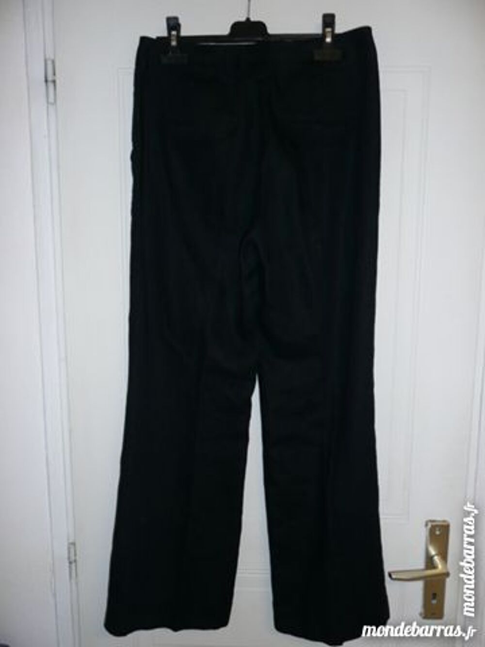 PANTALON NOIR EN LIN JOFRATI T38 Vêtements