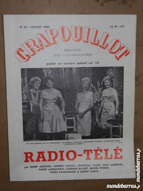 LE CRAPOUILLOT RADIO TELEVISION revue ancienne 10 Dunkerque (59)