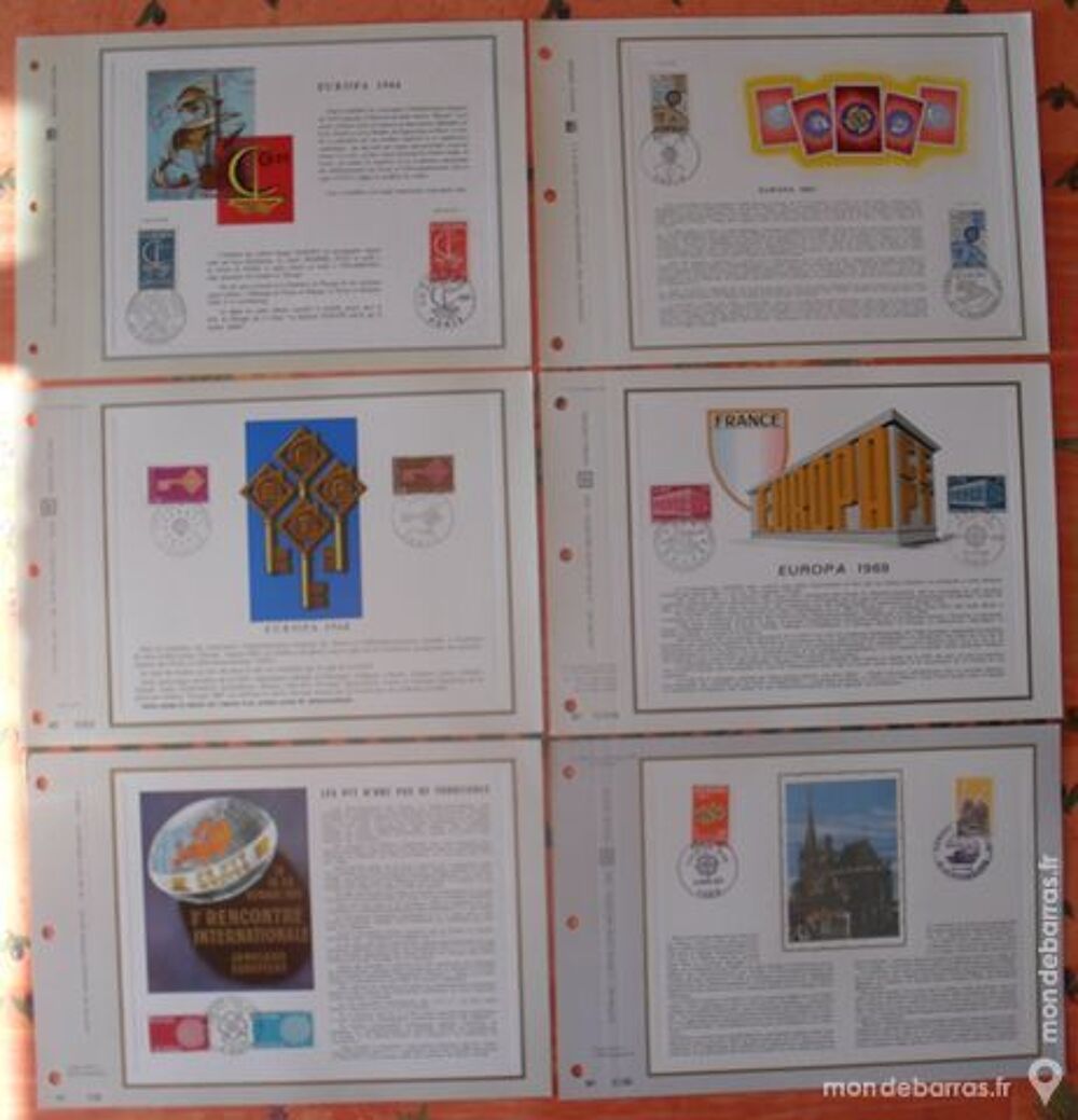 17 Feuillets Philat&eacute;liques CEF th&egrave;me EUROPA 