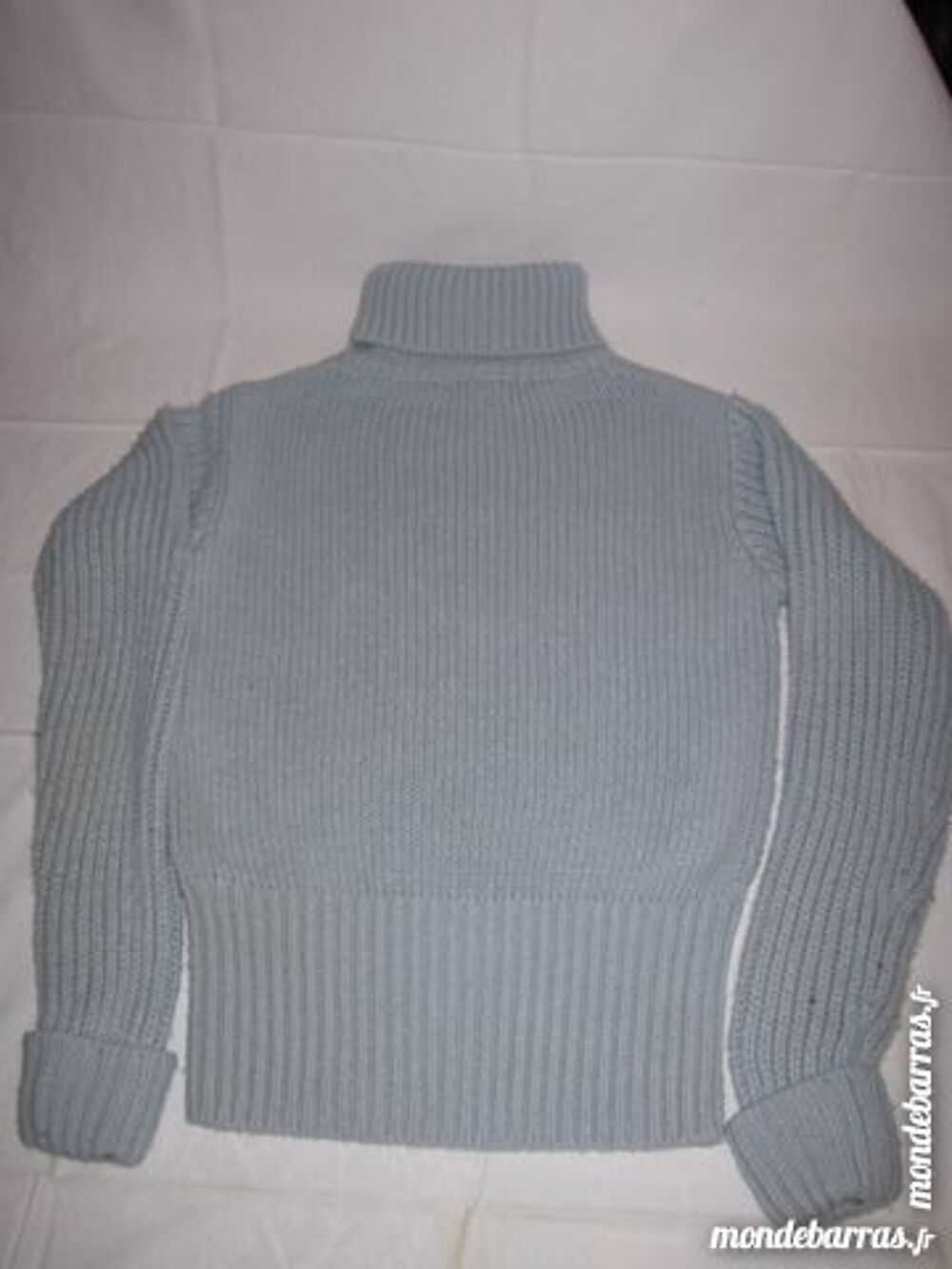 Pull Col roul&eacute; Taille 34/36 Bleu femme Vêtements
