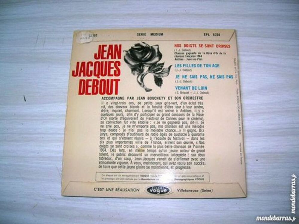 EP JEAN JACQUES DEBOUT Nos doigts se sont crois&eacute;s CD et vinyles