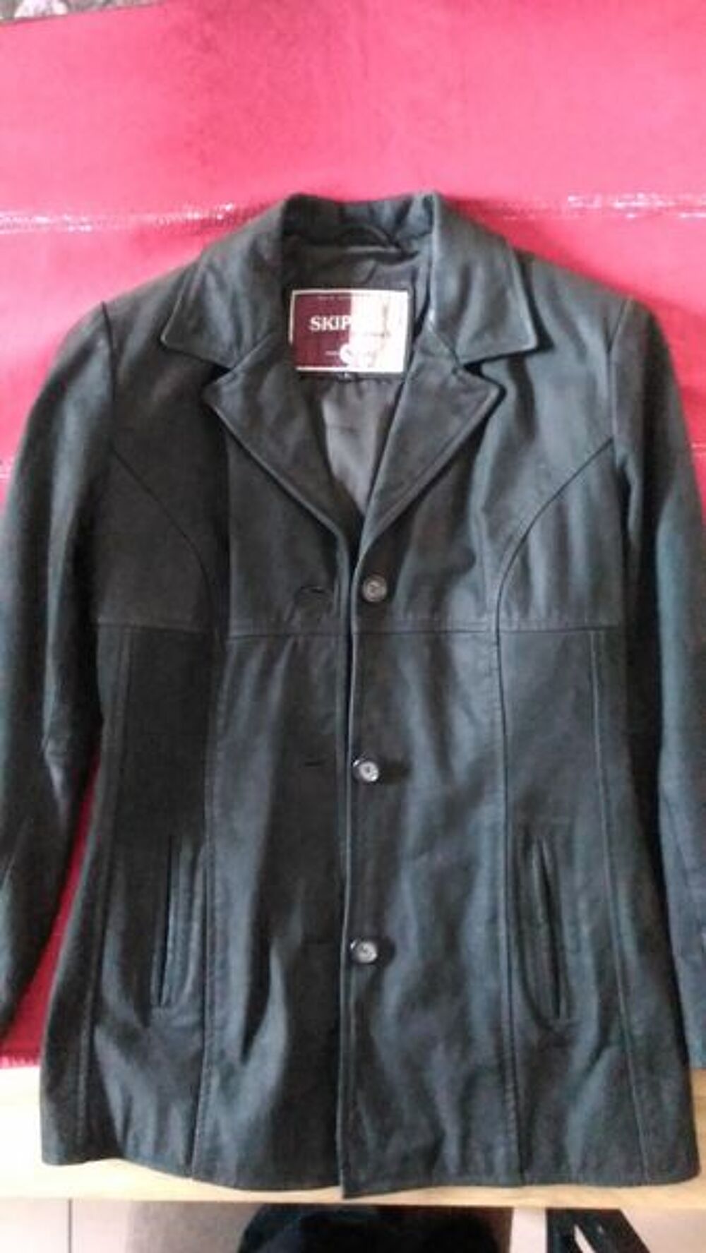 Veste ceintr&eacute;e Skipper Leather Compagny en cuir femme Vêtements