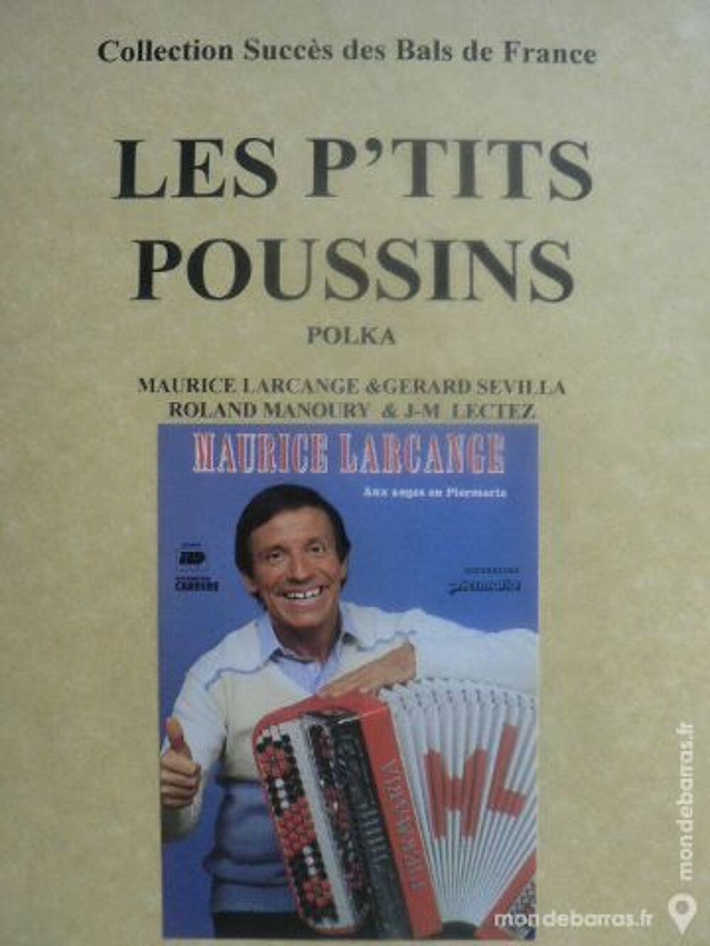Accord&eacute;on:LES P'TITS POUSSINS de MAURICE LARCANGE Instruments de musique