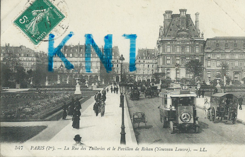 75 , Paris 1er , rue des tuileries 1917 11 Tours (37)