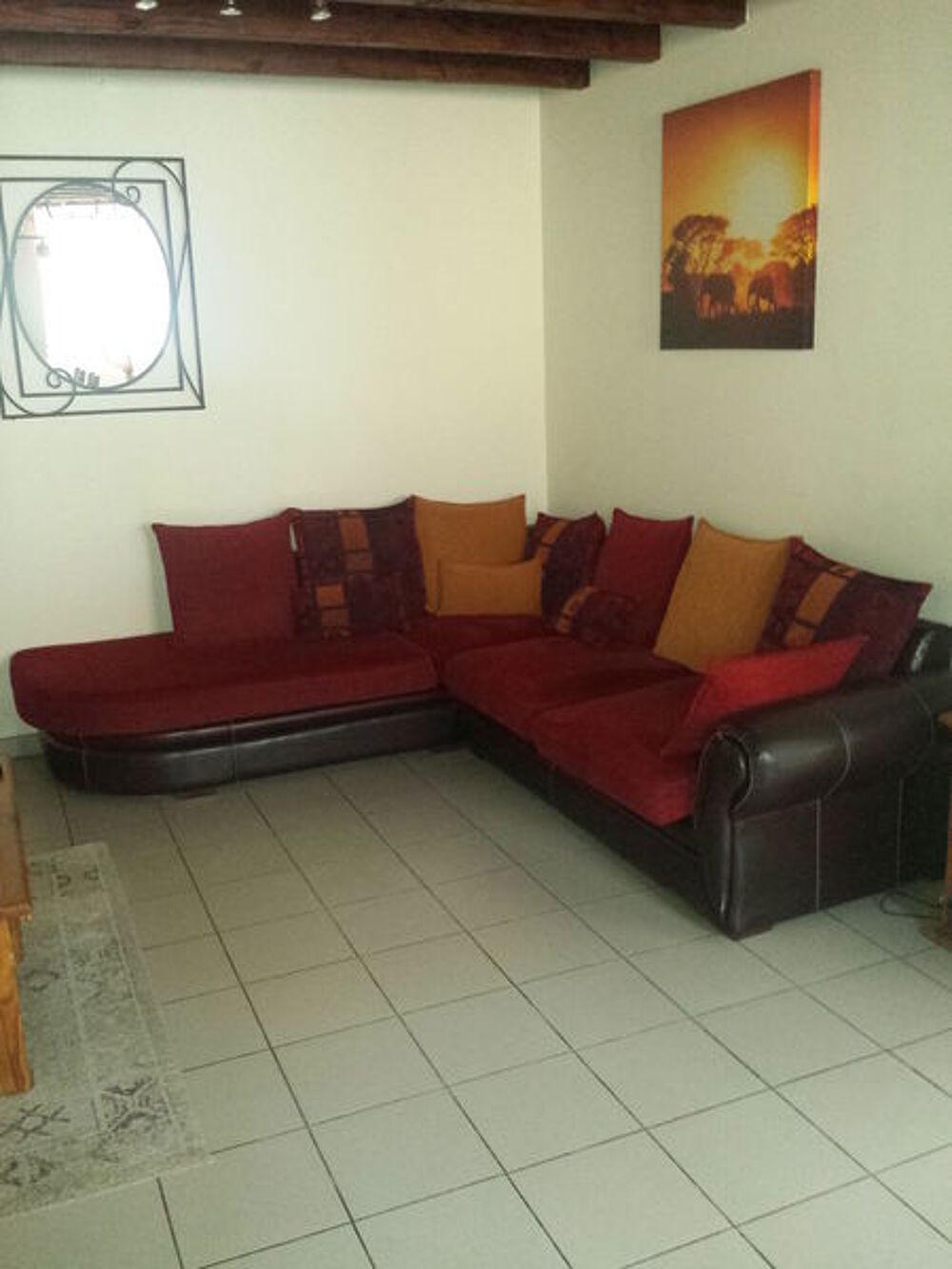 CANAPE ANGLE avec chauffeuse 6 Pers Meubles