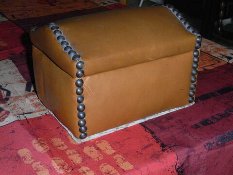 petit coffre dcoratif en cuir marron 10 Le Teilleul (50)
