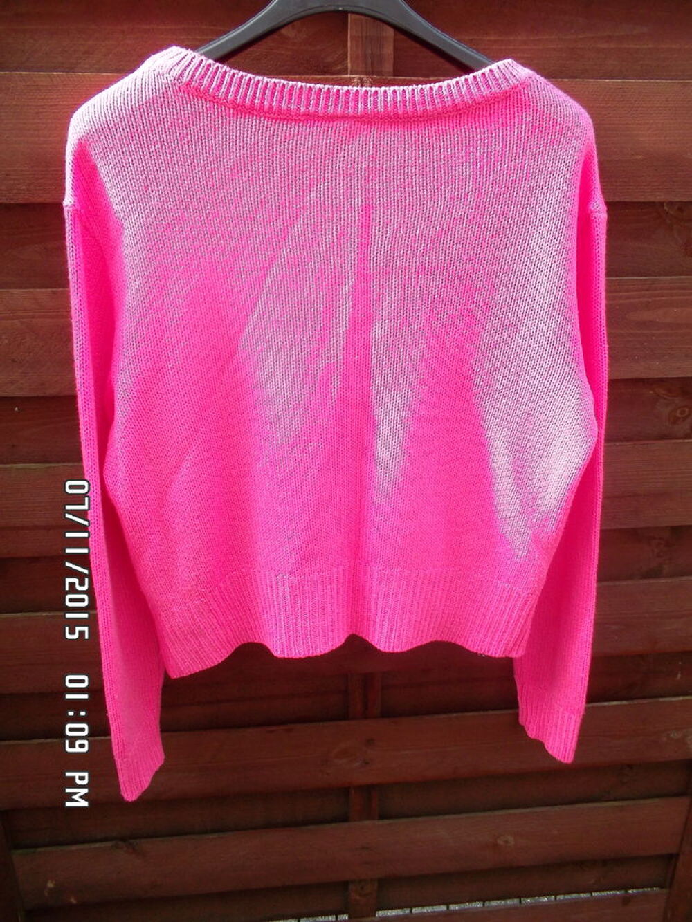 PULL ROSE T.XS*JUSTE 3E*KIKI60230 Vêtements