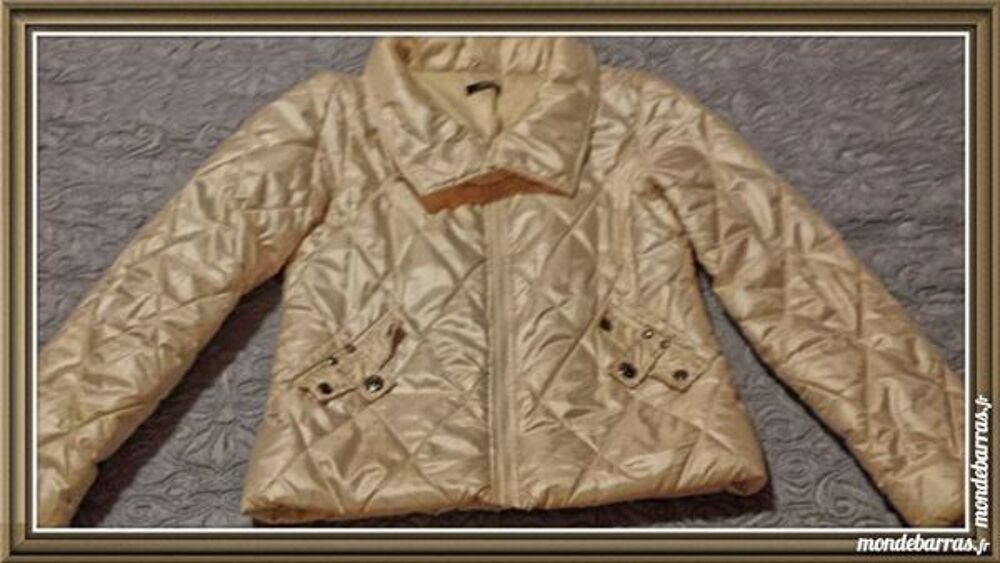 VESTE CHAUDE MORGAN &eacute;cru reflets dor&eacute; Vêtements