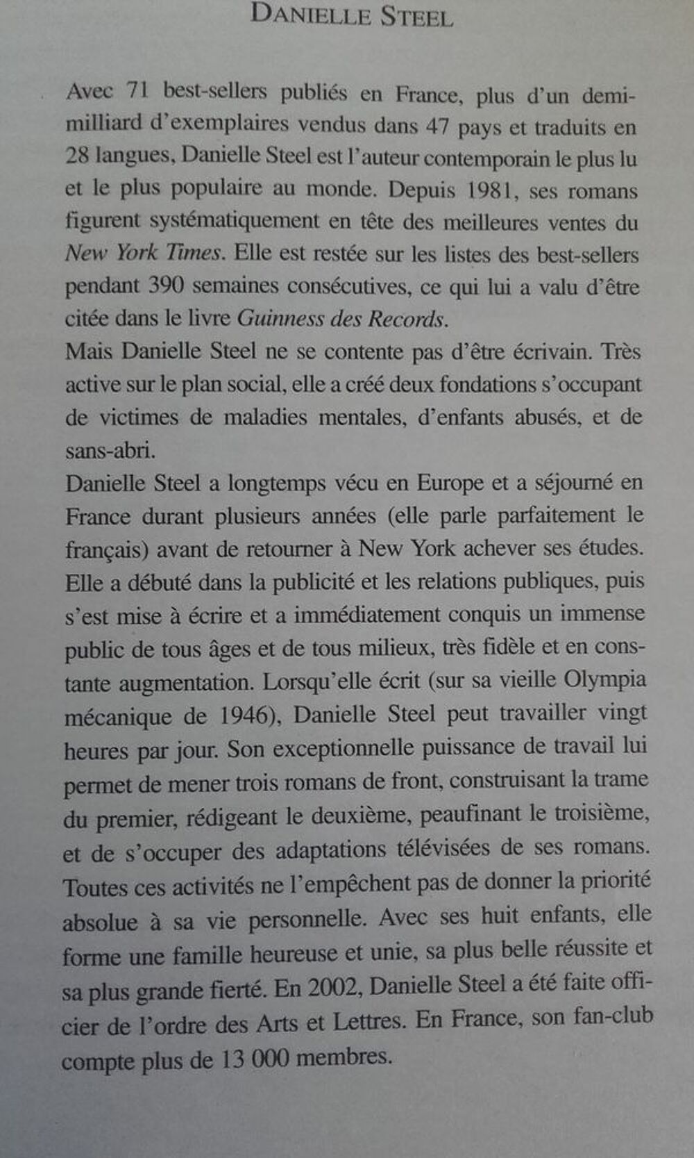 Livre de DANIELLE STELL Livres et BD