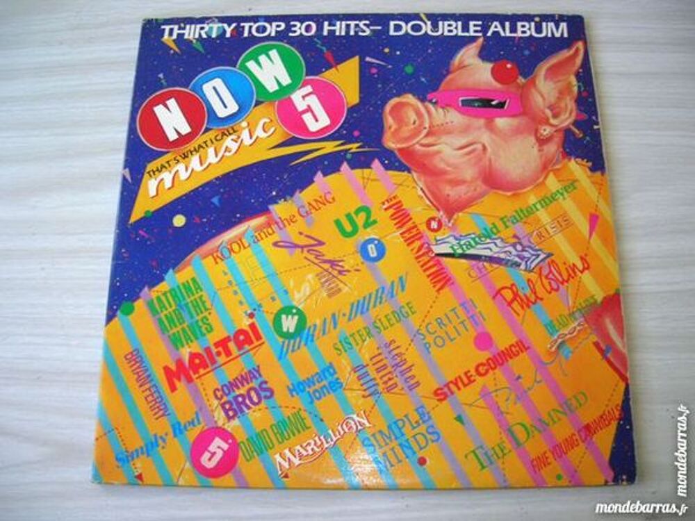 DOUBLE 33 TOURS NOW MUSIC 5 - TUBES ann&eacute;es 80 CD et vinyles
