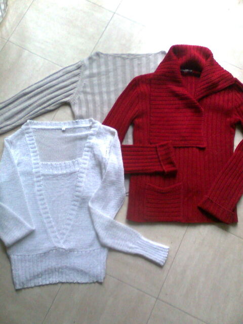 PULLS, rouge, blanc, beige - 38 - zoe 4 Martigues (13)