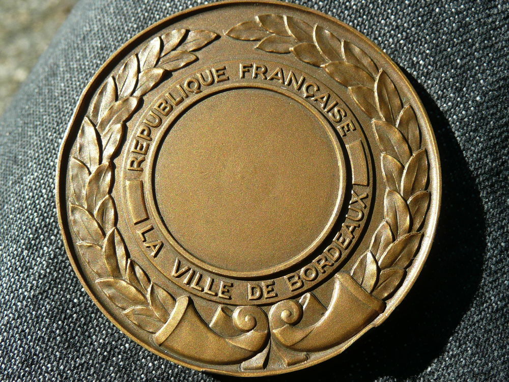 M&eacute;daille bronze Ville de BORDEAUX 