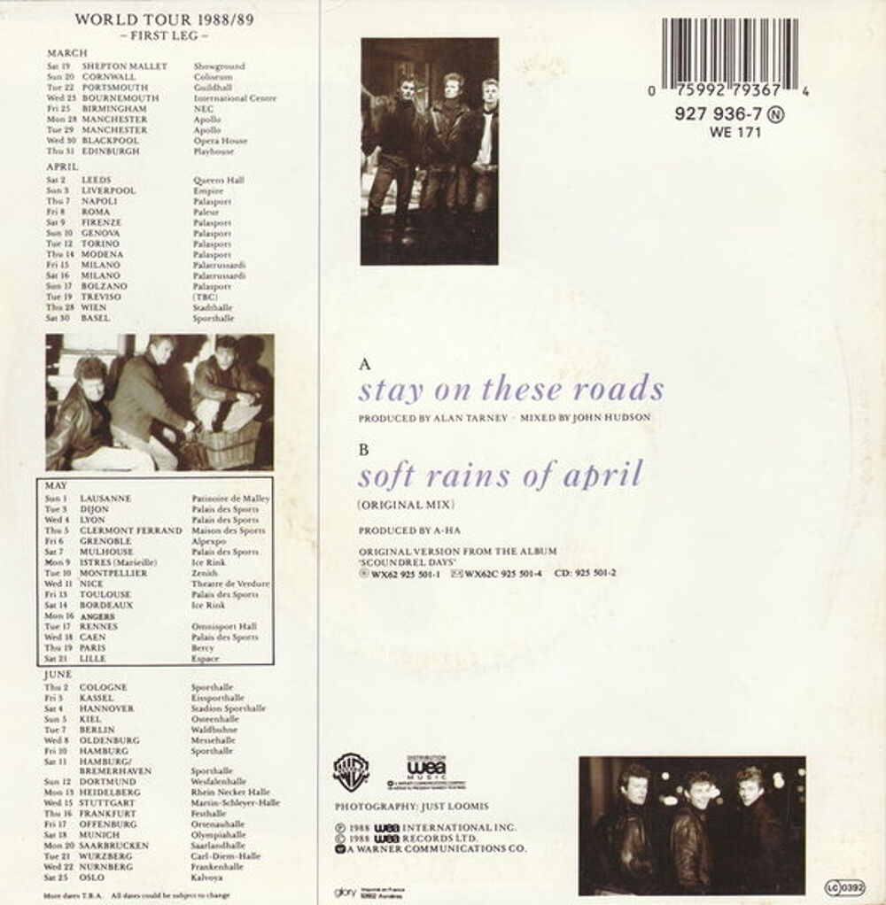 Disque vinyle 45 tours A-ha - Stay on these roads
CD et vinyles