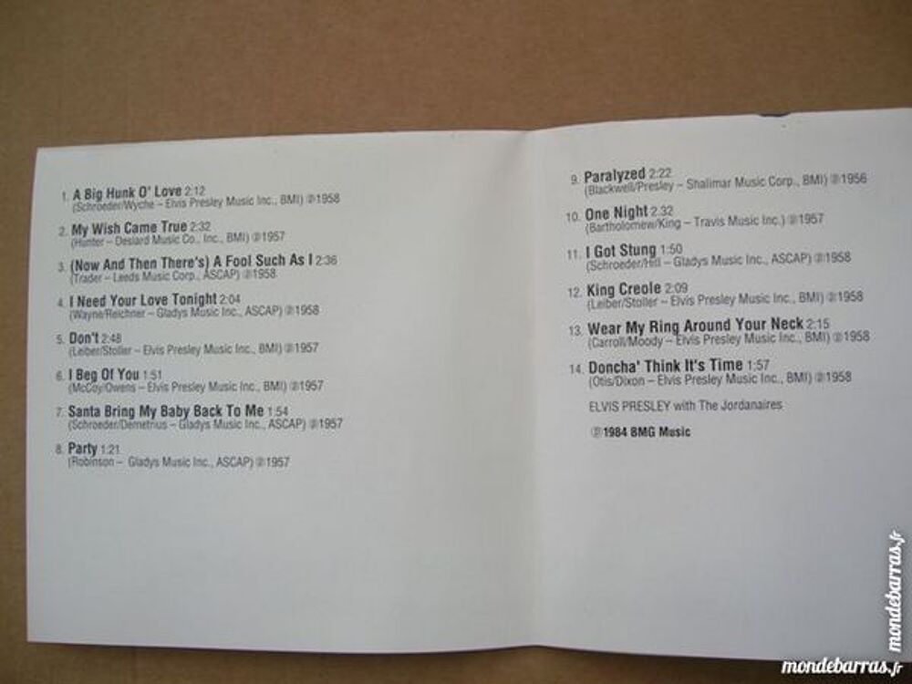 CD ELVIS PRESLEY 50.000.000 Elvis Fans can't be CD et vinyles