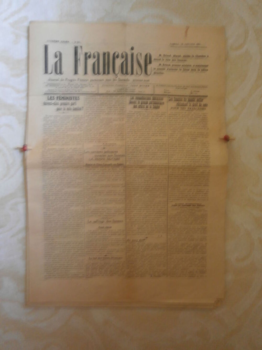 LA FRANCAISE JOURNAL DE PROGRES FEMININ 59 N&deg; DE 1920 A 1923 Livres et BD