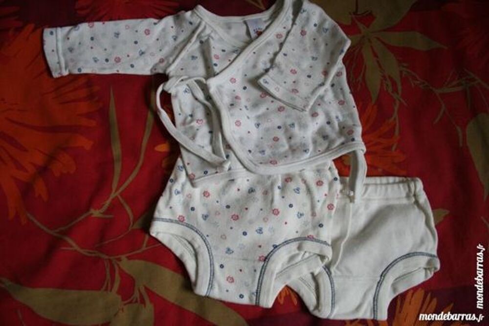 Lot Combi Culottes T-shirt 1 mois Mixte MIROTON Vêtements enfants