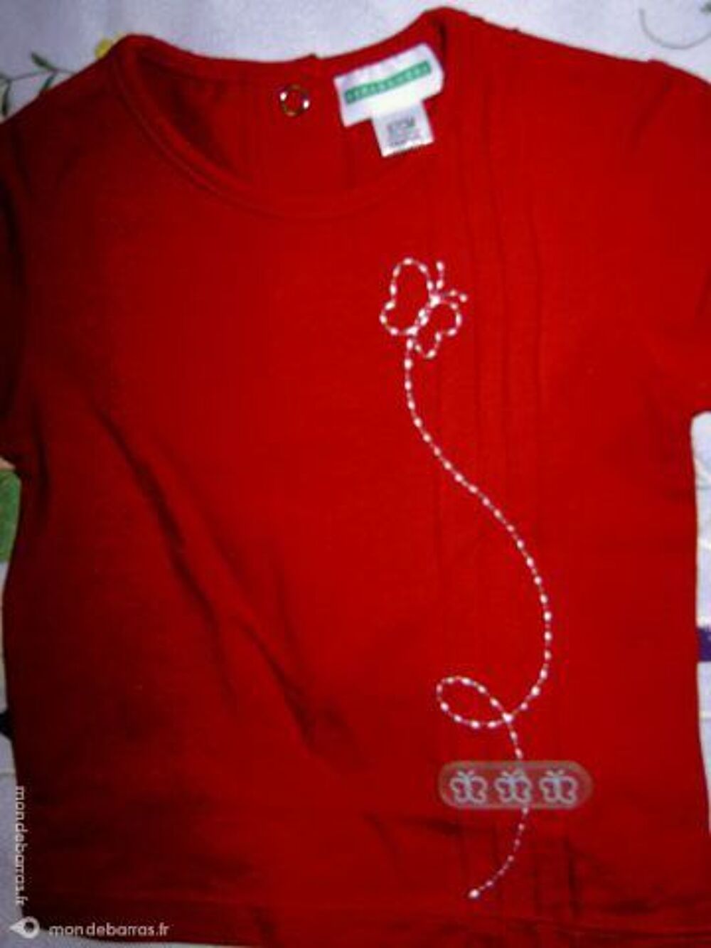 Fille 6 mois tee shirt rouge VERT BAUDET Vtements enfants