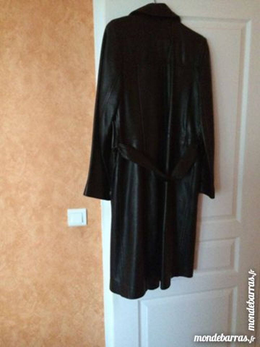 MANTEAU FEMME NOIR CUIR D'AGNEAU Vêtements
