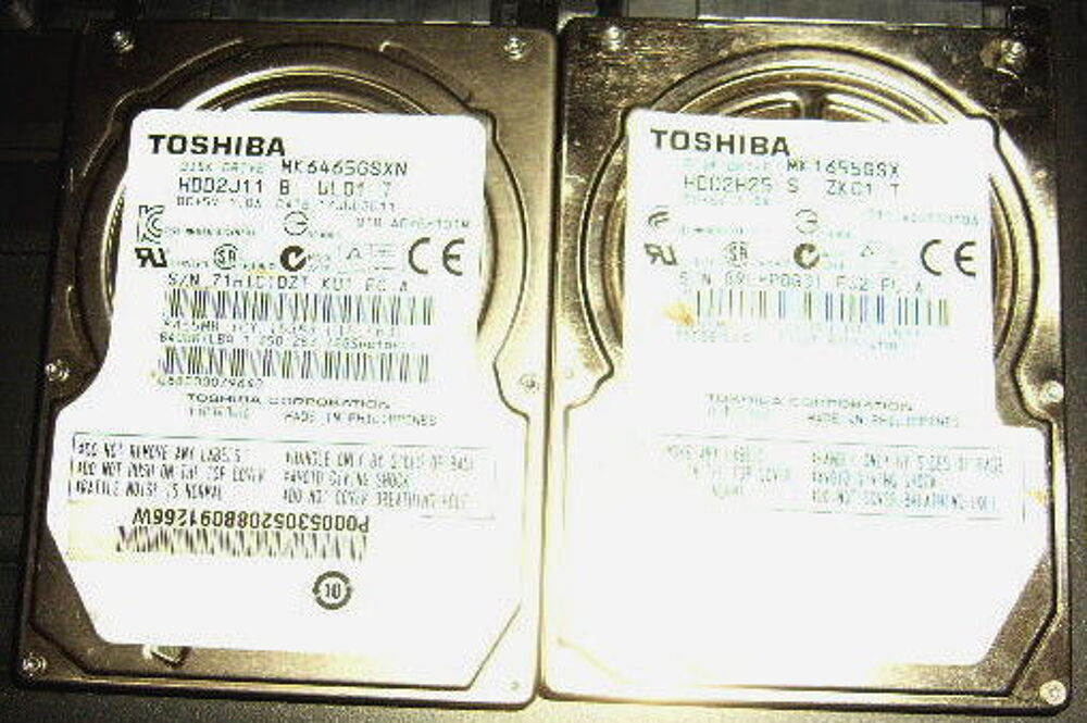 2 disques durs sata 640 et 160Gb &agrave; r&eacute;parer Matériel informatique