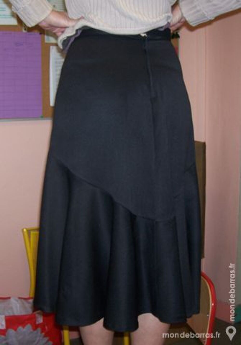 Jupe noire style Charleston tour de taille 76cm Vêtements