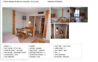  Appartement  louer 1 pice 27 m